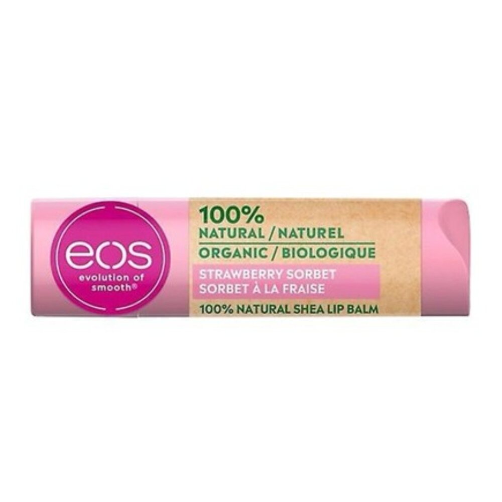 EOS 100% Natural Lip Balm Strawberry Sorbet Pack of 2 NIP